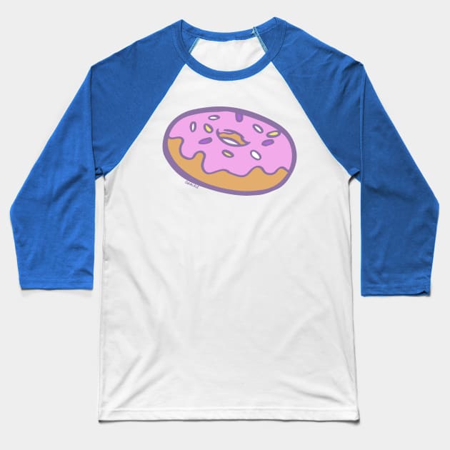 Purple Pastel Doughnut Baseball T-Shirt by Jan Grackle